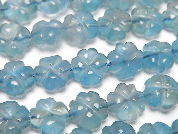 [Video]Blue Green Fluorite AAA- Clover 10x10mm half or 1strand beads (aprx.15inch/36cm)