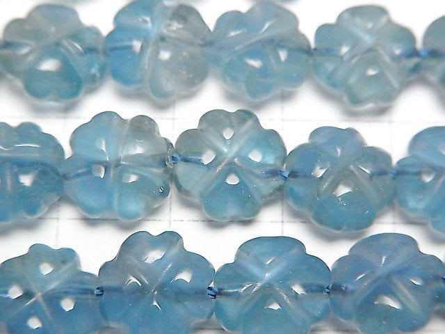 [Video]Blue Green Fluorite AAA- Clover 10x10mm half or 1strand beads (aprx.15inch/36cm)