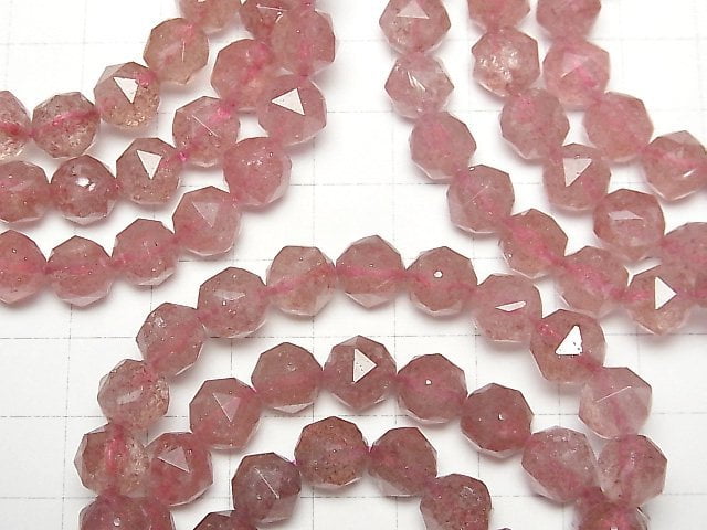 [Video]High Quality! Pink Epidote AAA Star Faceted Round 9mm Bracelet
