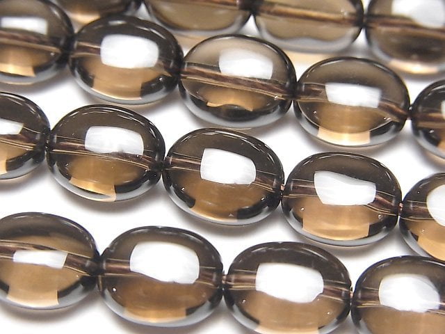 [Video]High Quality Smoky Quartz AAA Oval 11x9mm half or 1strand beads (aprx.15inch/38cm)
