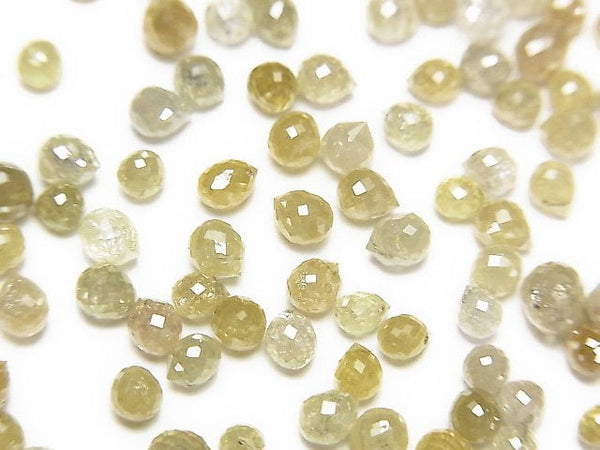 [Video] Yellow Diamond AAA Drop Faceted Briolette 5pcs