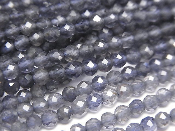 [Video]High Quality! Iolite AAA- Faceted Round 3mm 1strand beads (aprx.12inch/30cm)