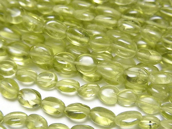 [Video]High Quality Peridot AA++ Oval 1strand beads (aprx.16inch/40cm)