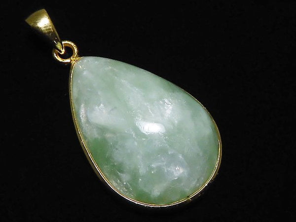 [Video][One of a kind] Mint Green Mica Pendant 18KGP NO.22