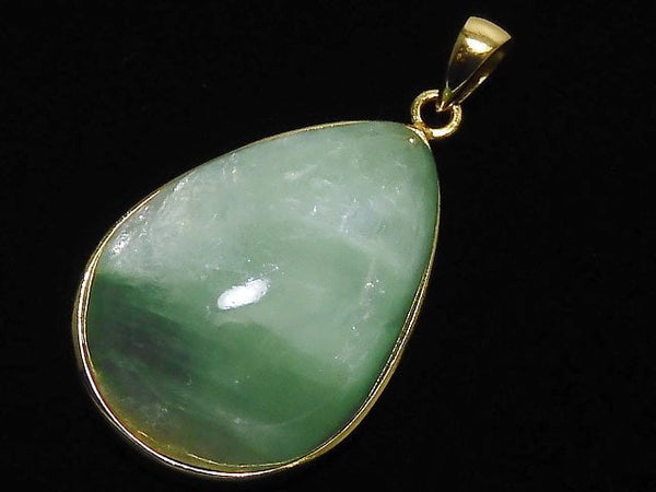 [Video][One of a kind] Mint Green Mica Pendant 18KGP NO.27