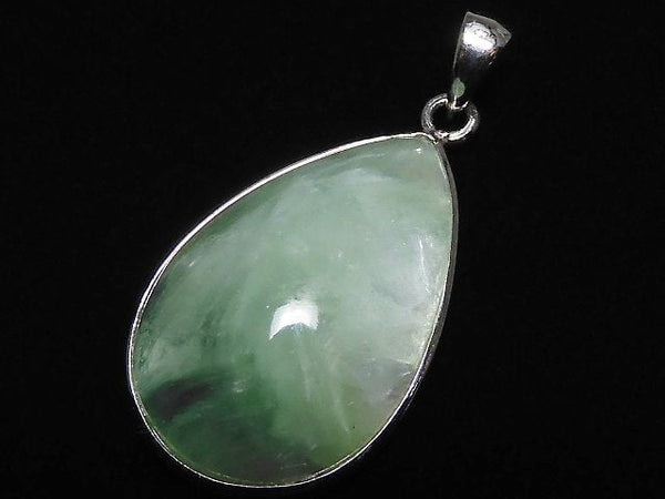 [Video][One of a kind] Mint Green Mica Pendant Silver925 NO.28