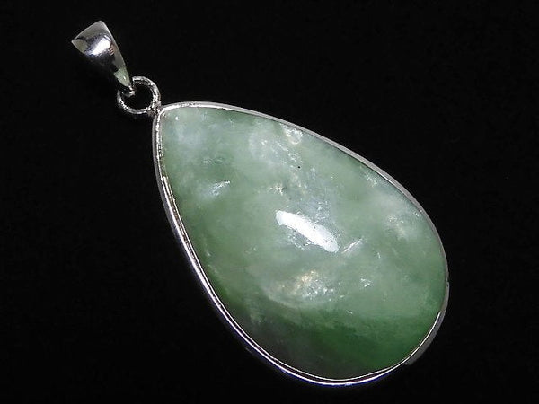 [Video][One of a kind] Mint Green Mica Pendant Silver925 NO.29