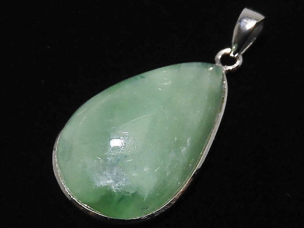 [Video][One of a kind] Mint Green Mica Pendant Silver925 NO.34