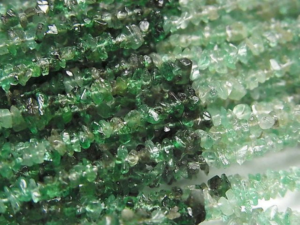 [Video] Emerald AA++ Chips (Rough Nugget ) half or 1strand beads (aprx.15inch/37cm)