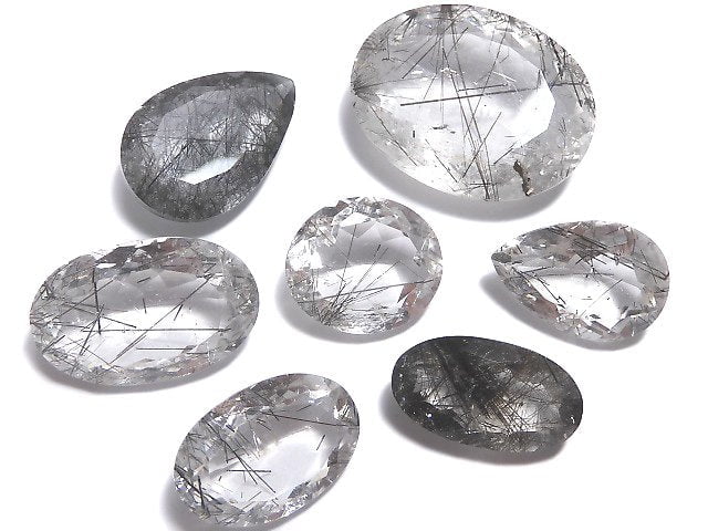 [Video][One of a kind] High Quality Tourmaline Quartz AA++ Loose stone Faceted 7pcs set NO.70