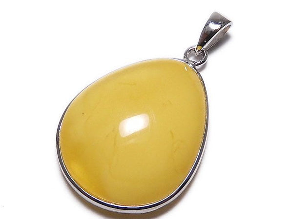 [Video][One of a kind] Baltic Amber Pendant Silver925 Honey Color NO.141