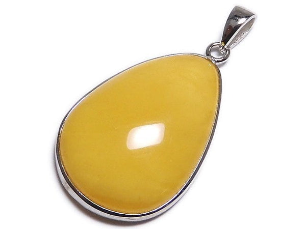 [Video][One of a kind] Baltic Amber Pendant Silver925 Honey Color NO.142