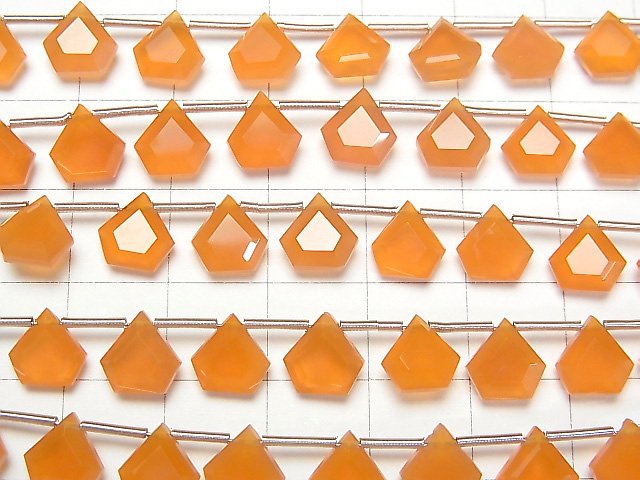 [Video]High Quality Carnelian AAA Pentagon Faceted 8x8mm 1strand (8pcs )