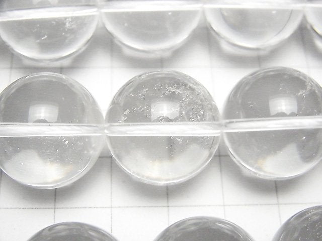 [Video]Crystal Quartz AAA- Round 20mm 1/4 or 1strand beads (aprx.14inch/35cm)