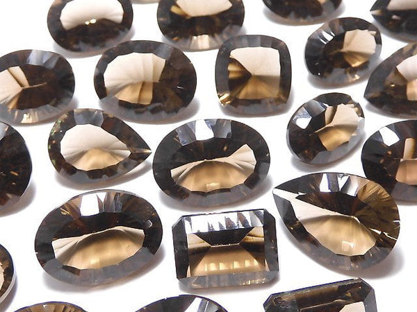 [Video][One of a kind] High Quality Smoky Quartz AAA Loose stone Concave Cut 50pcs set NO.19