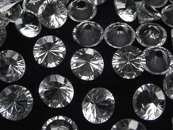 [Video]High Quality White Topaz AAA Loose stone Round Concave Cut 10x10mm 1pc