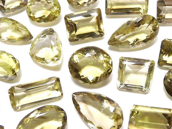 [Video][One of a kind] High Quality Lemon x Smoky Quartz AAA Loose stone Faceted 50pcs set NO.50