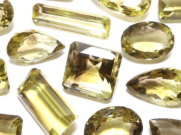 [Video][One of a kind] High Quality Lemon x Smoky Quartz AAA Loose stone Faceted 50pcs set NO.52