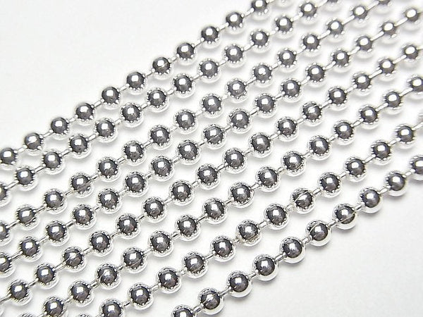 Silver925 Ball Chain 2.5mm Pure Silver Finish [40cm][45cm][50cm][60cm] Necklace 1pc