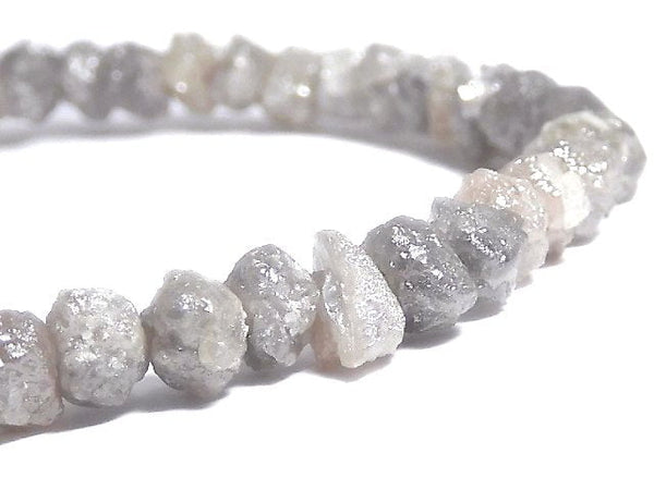 [Video][One of a kind] [1mm Hole]Gray Diamond Rough Nugget Bracelet NO.206