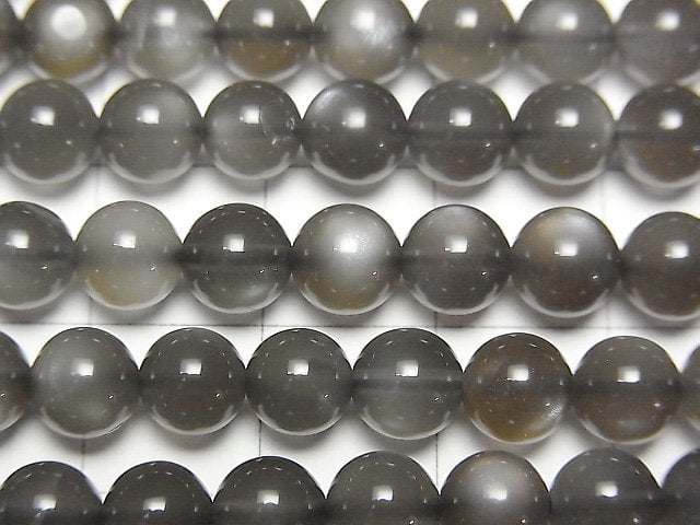 [Video]Silver Shine Gray Moonstone AAA- Round 6mm half or 1strand beads (aprx.15inch/38cm)