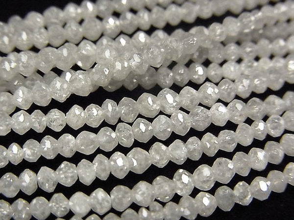 [Video] Off-White Diamond Faceted Button Roundel 10pcs or 1strand beads (aprx.15inch/38cm)