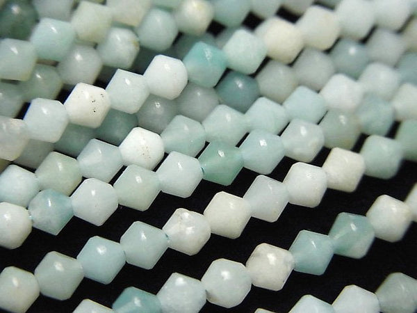 [Video]Amazonite AA+ Abacus cut 4x4x3.5mm 1strand beads (aprx.15inch/36cm)