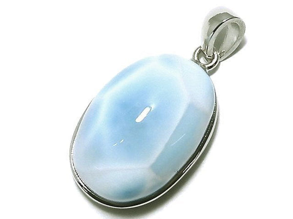 [Video][One of a kind] High Quality Larimar Pectolite AAA Pendant Silver925 NO.211