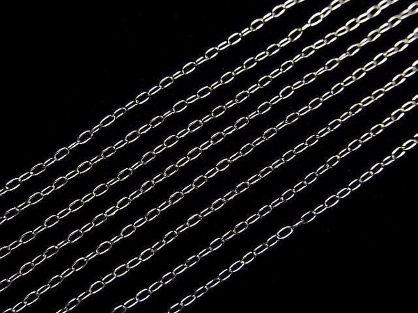 Platinum [PT850] Long Cable Chain Necklace 1pc (aprx.16inch/40cm)
