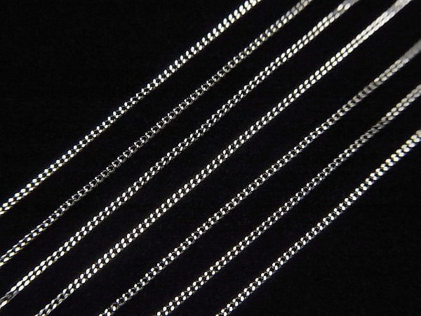 Platinum [PT850] Flat Curb Chain Necklace 1pc (aprx.16inch/40cm)
