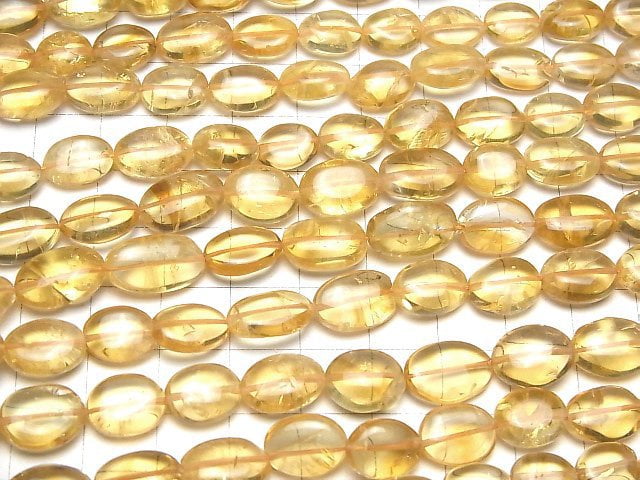 [Video]High Quality Citrine AAA- Oval 1strand beads (aprx.13inch/31cm)