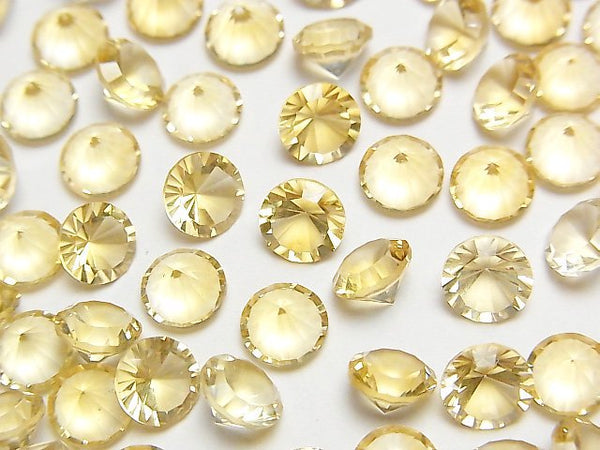 [Video]High Quality Citrine AAA Loose stone Round Concave Cut 6x6mm 4pcs