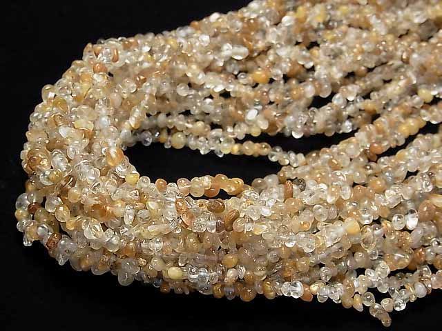 [Video] Rutilated Quartz AA++ Chips (Small Nugget ) 1strand beads (aprx.32inch/80cm)