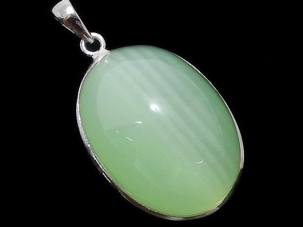 [Video][One of a kind] Afghanistan Green Calcite AAA Pendant Silver925 NO.26