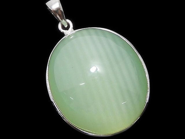 [Video][One of a kind] Afghanistan Green Calcite AAA Pendant Silver925 NO.29