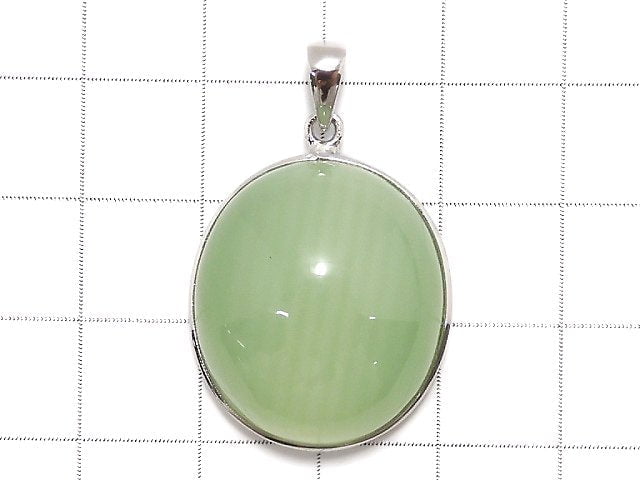 [Video][One of a kind] Afghanistan Green Calcite AAA Pendant Silver925 NO.29