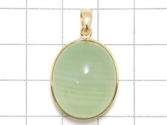 [Video][One of a kind] Afghanistan Green Calcite AAA Pendant 18KGP NO.36