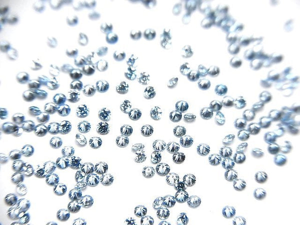 [Video] Synthetic Diamond Round Faceted 1.5x1.5mm [Blue] 5pcs