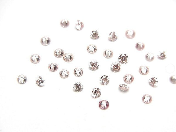 [Video] Synthetic Diamond Round Faceted 2x2mm [Light Pink] 1pc