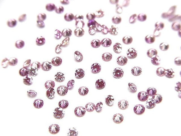 [Video] Synthetic Diamond Round Faceted 2x2mm [Pink] 1pc