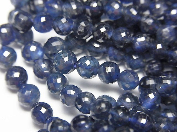 [Video]MicroCut Top Quality Sapphire AAA+ Faceted Round 2.5-4.5mm half or 1strand beads (aprx.17inch/42cm)