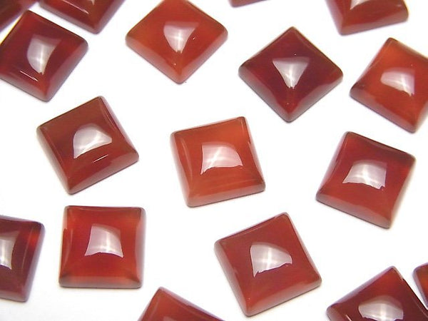 [Video] Red Agate AAA Square Cabochon 10x10mm 5pcs