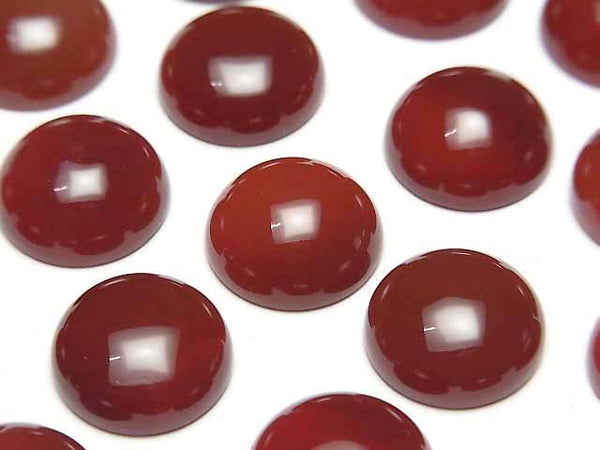 [Video] Red Agate AAA Round Cabochon 14x14mm 5pcs