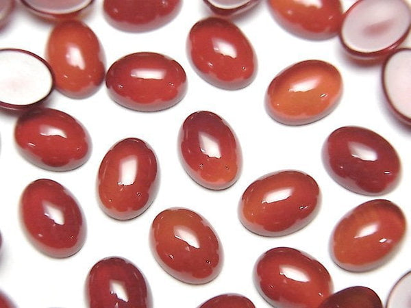 [Video] Red Agate AAA Oval Cabochon 8x6mm 4pcs