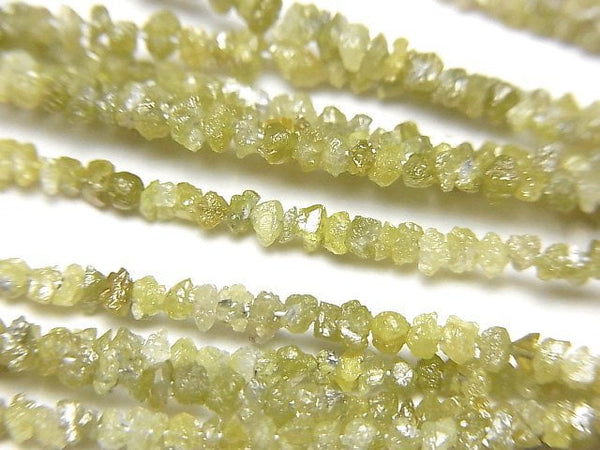 [Video] Yellow Diamond Chips half or 1strand beads (aprx.15inch/38cm)