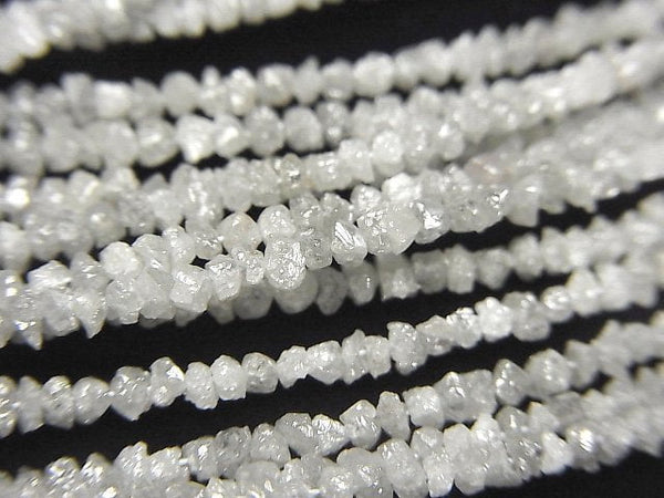 [Video] White Diamond Chips half or 1strand beads (aprx.16inch/40cm)