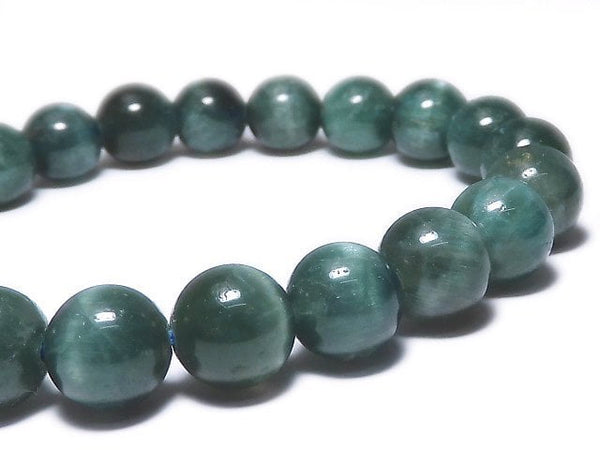 [Video][One of a kind] Apatite Cat's Eye Round 9mm Bracelet NO.26