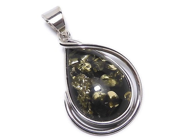[Video][One of a kind] Baltic Amber Pendant Silver925 NO.21