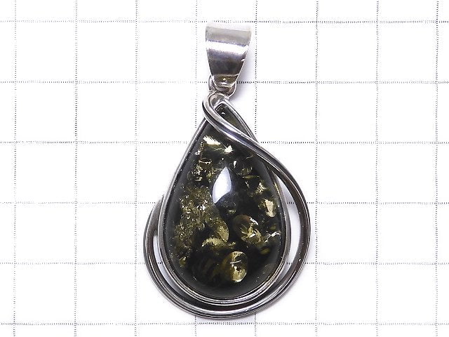 [Video][One of a kind] Baltic Amber Pendant Silver925 NO.21