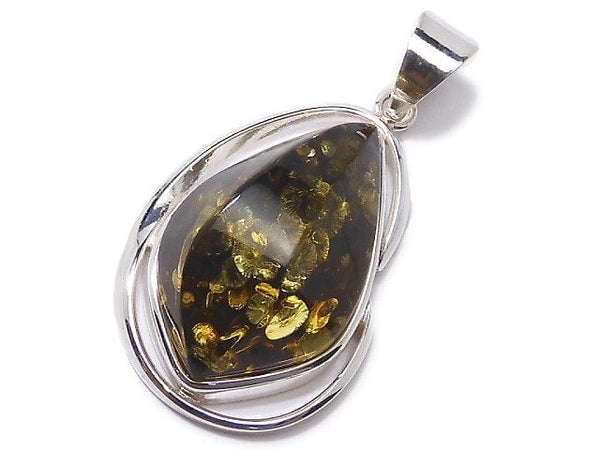 [Video][One of a kind] Baltic Amber Pendant Silver925 NO.22